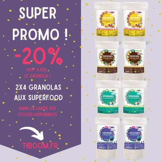 Promo ! Lot de 8 granolas Superfood